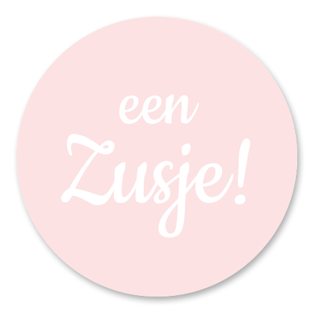 Een zusje tekst - roze